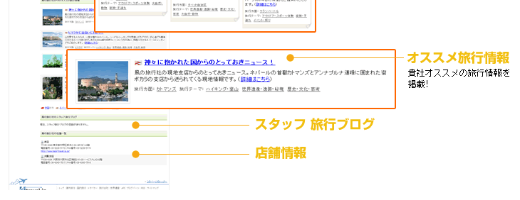 カタログスタンド ビジネス版ページの説明