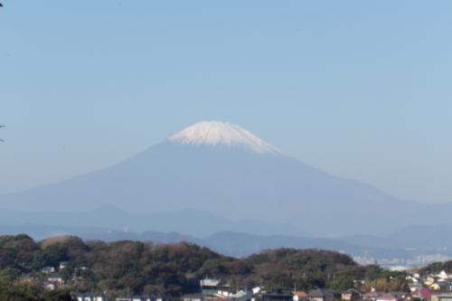 鎌倉広町緑地・富士山展望所から見る富士山－2018年秋