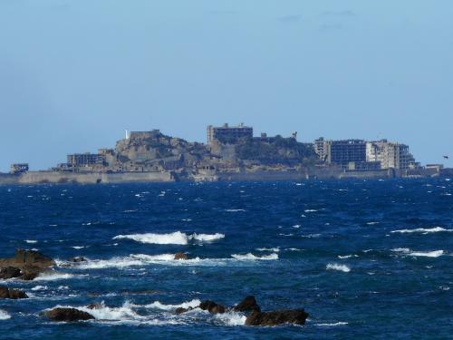 初の長崎は今日も･･･晴れだった。遥かかなたの軍艦島と最終日のおまけ。