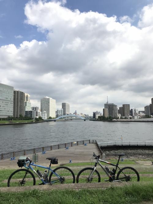 2022年7月30日　東京早朝サイクリング　将門、湯島、根津、都電荒川線、隅田川