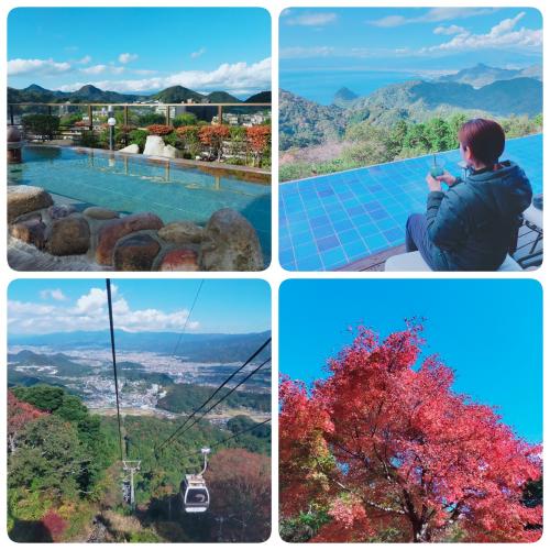 バイクの後ろに乗って@全国旅行支援でお得に伊豆長岡温泉 富士山が見える露天風呂＆碧テラス