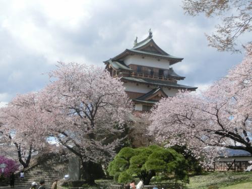 2023春 18きっぷの旅6上諏訪：桜満開！諏訪湖畔の桜並木と続日本百名城の高島城跡、そして足湯