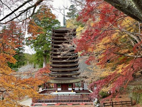 2023紅葉散歩　十三重塔　晩秋の談山神社へ