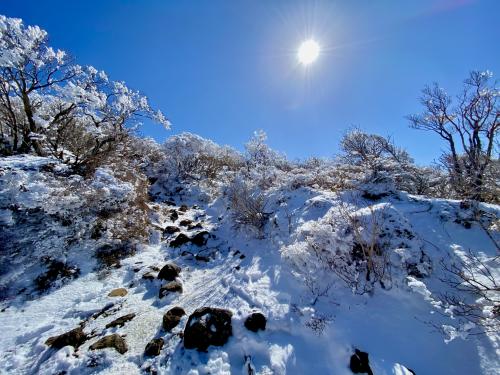 南国でもできる雪山登山「 残雪の韓国岳」2024.1.27