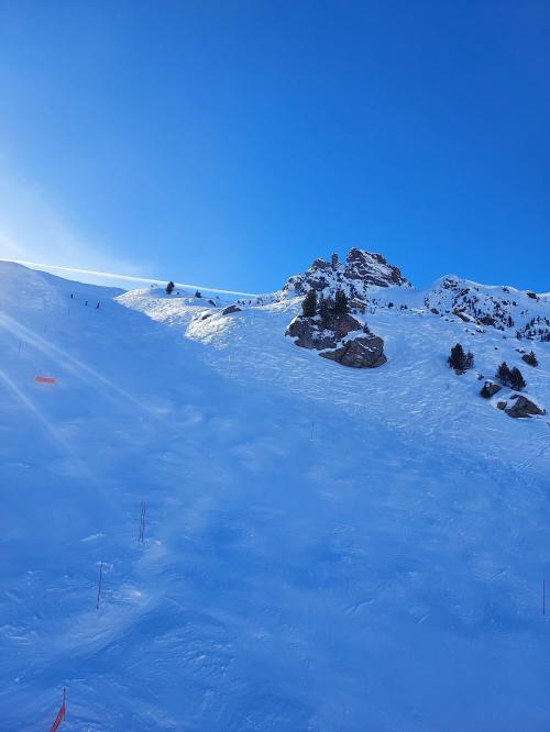 フランスアルプスでスキー