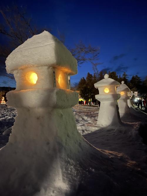 山形１泊２日　白布温泉、上杉雪灯篭まつり