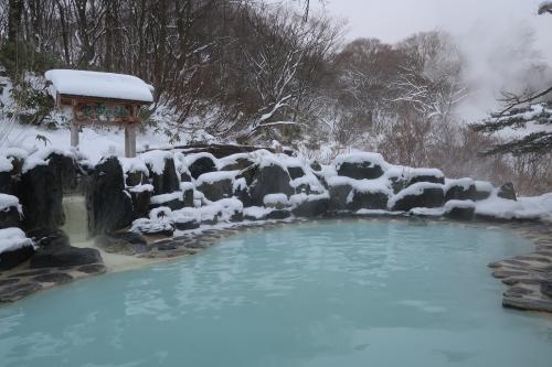 雪見風呂に行こう♪土湯峠温泉郷「野地温泉ホテル」に宿泊して白濁の硫黄泉でほっこり