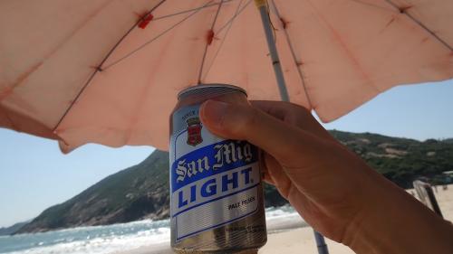 石澳ビーチで夏気分。