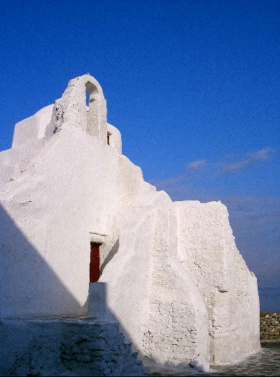 青と白の島ミコノス（ギリシャ　ミコノス島）