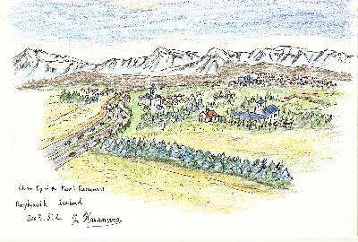 旅のスケッチ in アイスランド