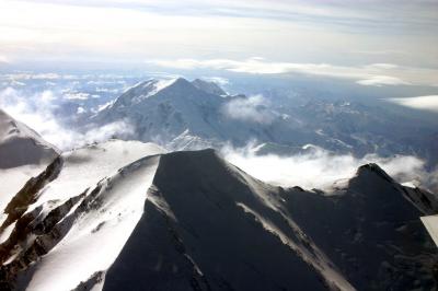 アラスカ⑦マッキンリー空撮帰路