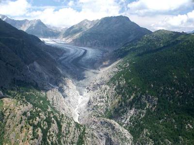 2003年三世代のスイス旅行（３）ツェルマット滞在でアレッチ氷河の見えるベラルプへ