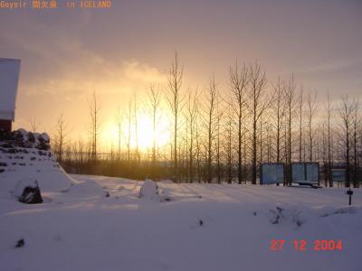 アイスランドの夕焼け