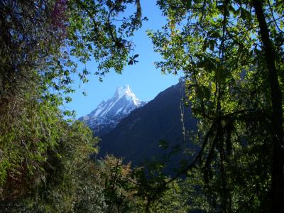 アンナプルナ内院を歩く。マチャプチャレが見えた。　その１