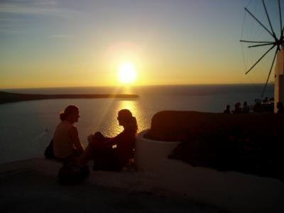 夕日が世界一綺麗に見える街、イア、サントリーニ島