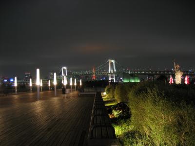 新橋出張のついでに、お台場の夜景を見に出かけました。