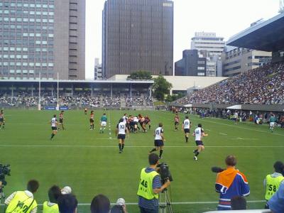 ラグビー日本代表ｖｓカナダ　TOSHIBA チャレンジカップ決勝　国会議事堂＆皇居