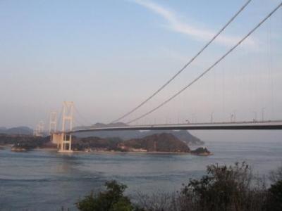 糸山公園と来島海峡大橋