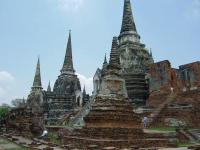 アユタヤ　トゥクトゥクに乗って遺跡巡り