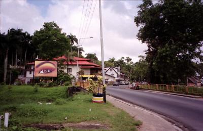 旧オランダ領ガイアナのスリナム。