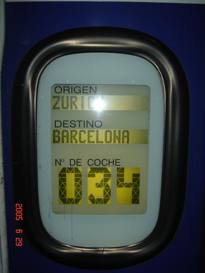 夜行列車でバルセロナへ