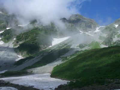 新村橋よりパノラマコースを歩き涸沢へ