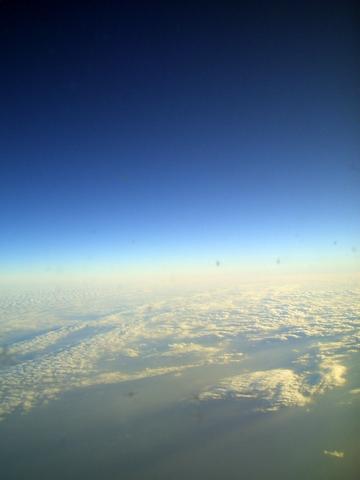 ノースキャロライナと飛行機から見えた青空