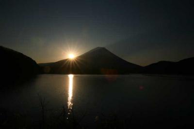 本栖湖からの初日の出