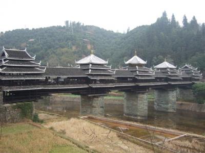 三江・程陽　馬安塞と程陽風雨橋