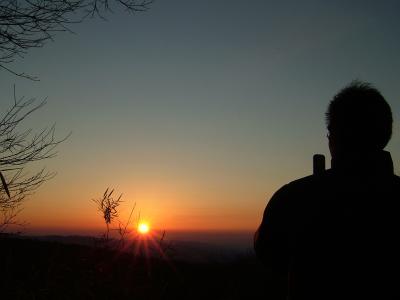 赤城山の麓で初日の出を見てきました。