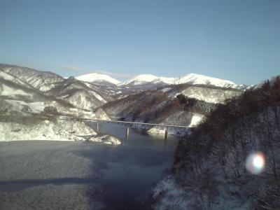 元旦の月山