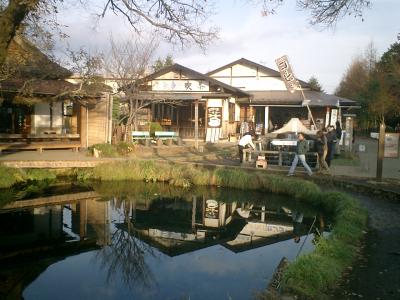 忍野をドライブ