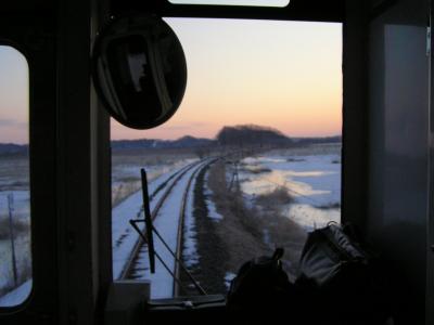 花咲線で行く厳冬期の道東：往き　東釧路―落石間