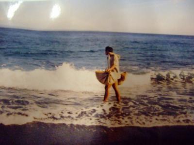 クサンバの塩田で再会　　バリ島