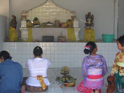 ロンボク島でのヒンズー教徒