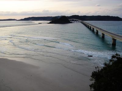 角島大橋の夕日