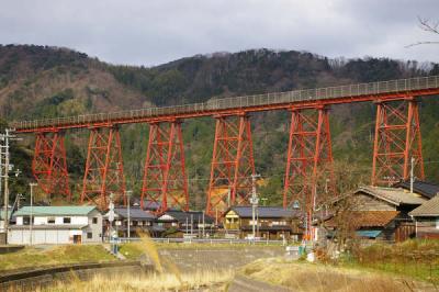 まもなく架け替えられるレトロ鉄橋（余部鉄橋）