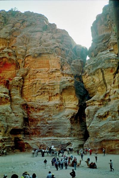 古代都市ぺトラへは馬に揺られて・・・