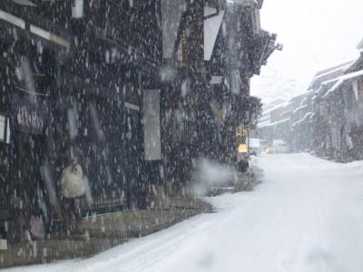 「奈良井宿」の雪化粧