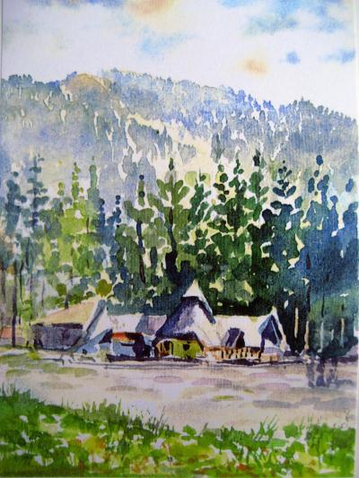 2006年ハンガリーとルーマニア旅行第19日目(7)：水彩画カードで見るブラショフ