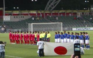 香港スタジムでサッカー観戦