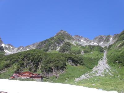 夏の涸沢、北穂高岳