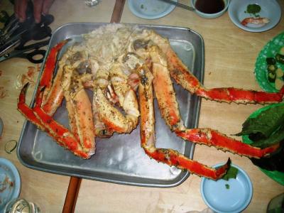 2005秋、韓国紀行14(11/17)：11月4日(2)：ソウル、永登浦(ヨンドンポ)市場で蟹の昼食、韓式定食の夕食