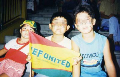95年8月、子供達と甥を連れて当時のジェフ市原の応援に行ってきました。
