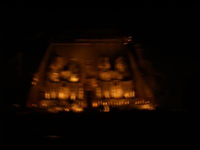 ふたりのエジプト８日間：アブ・シンベル神殿音と光のショー