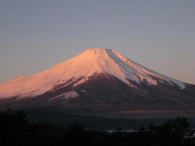 2008正月　モルゲンロートの富士山