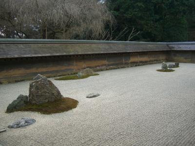 新春の古都　京都（★世界文化遺産：龍安寺）