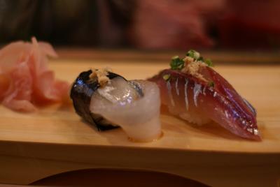 真冬の明け方　築地で朝食