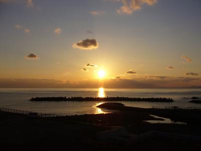 土肥温泉の夕日