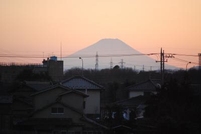 ふじみ野市からの久しぶりの影富士